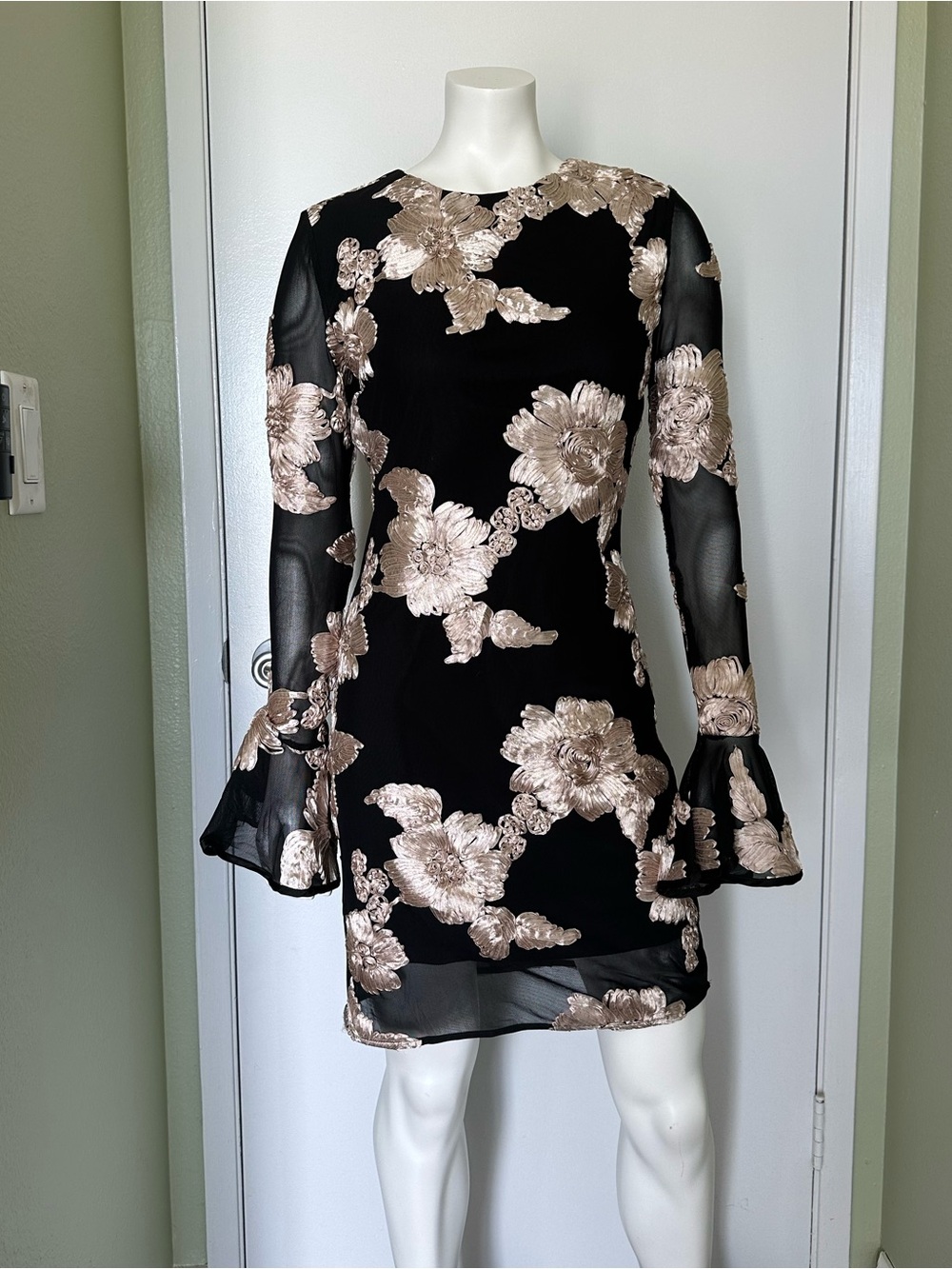 VICI Bloom RSVP Embroidered Mini Dress